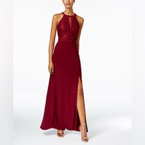Morgan & Co. Deep Red Lace Dress